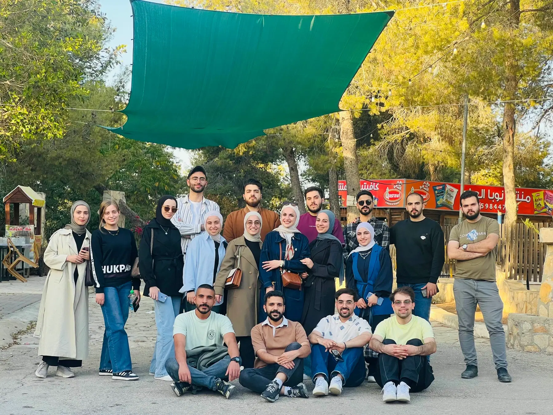 The team together on a day out